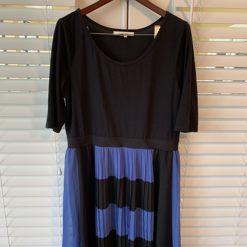 Black and blue dress